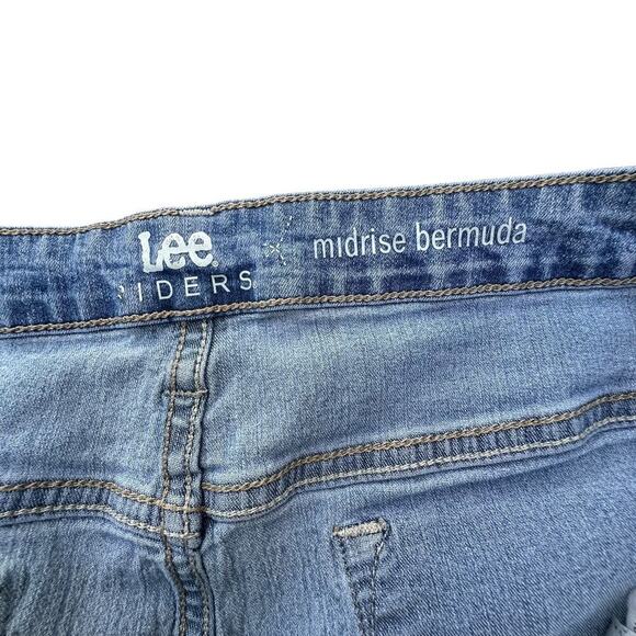LEE x Womens Denim Midrise Bermuda Shorts Stretchy, Size 18 - Picture 3 of 8